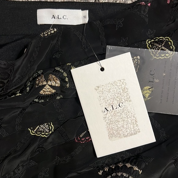 NWT A.L.C. Metallic Ruffled Skirt - Picture 2 of 2